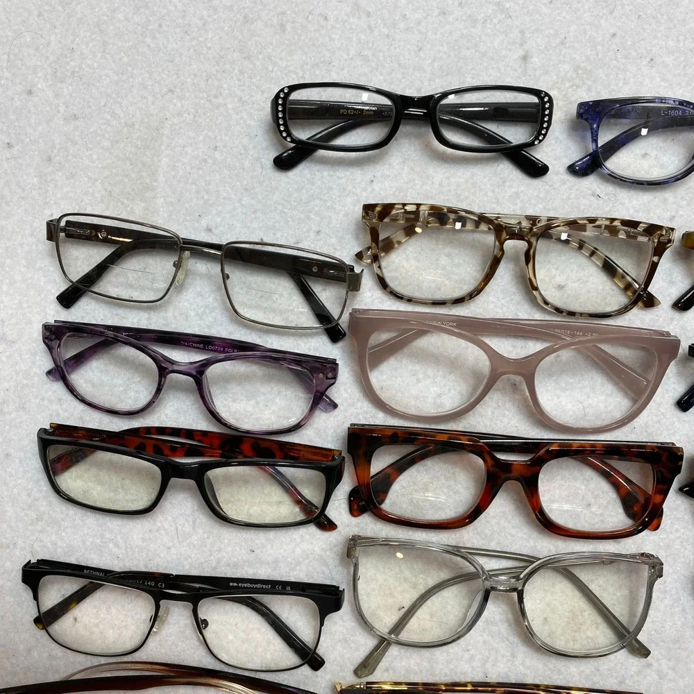 Lot Of 20 Mixed Brand Reading & Blue Light Glasses Unisex OS Multicolor Bundle